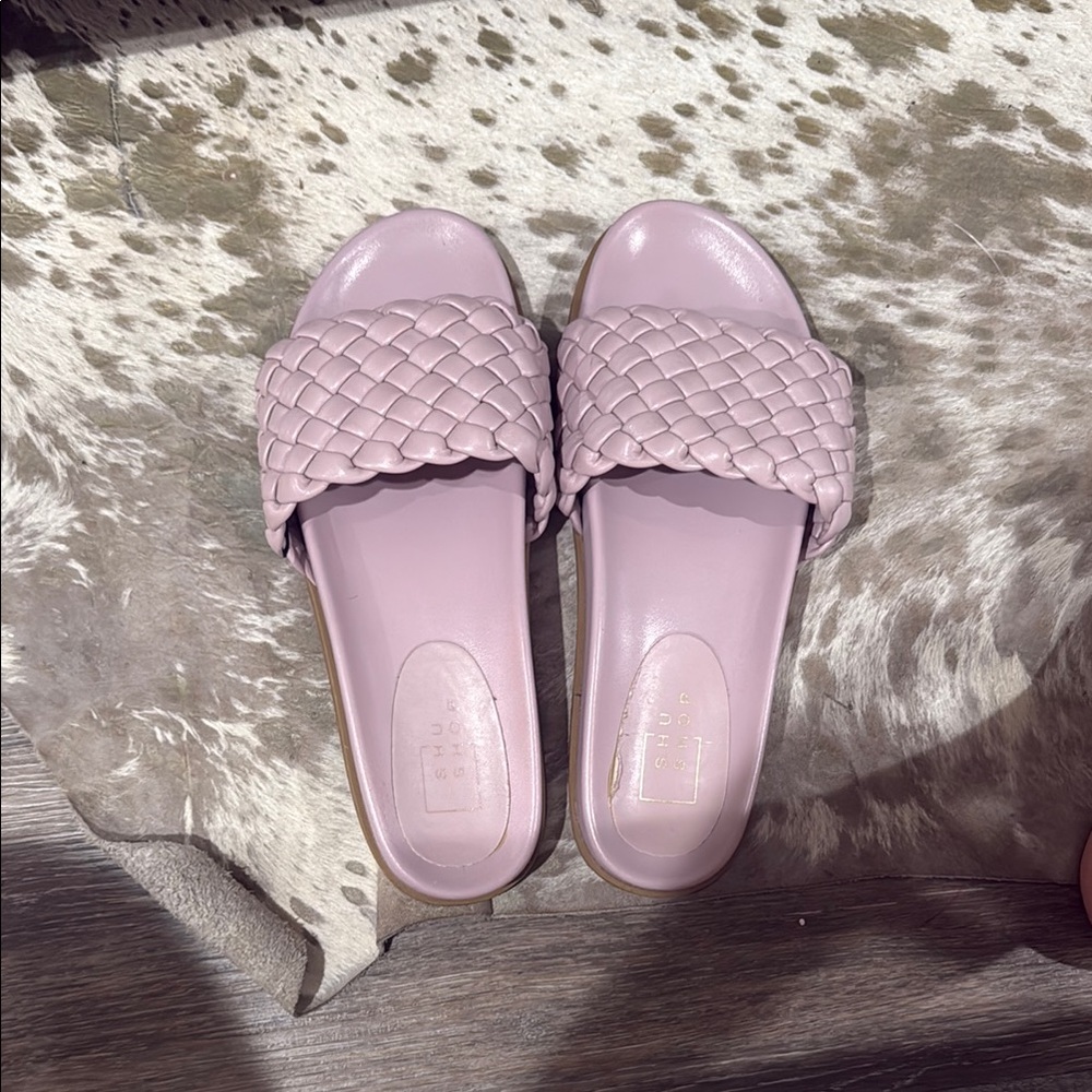 ShuShop Purple Woven Slide Sandals
